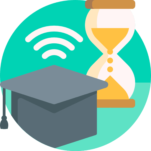 Learning learning sand clock elearning icon