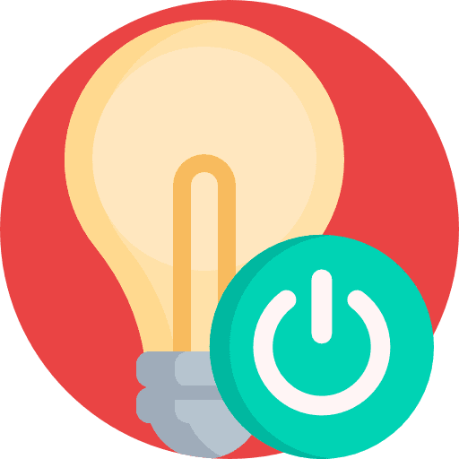 Light bulb electronics idea power icon