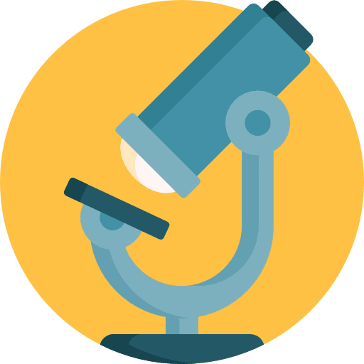 Microscope observation education scientific icon