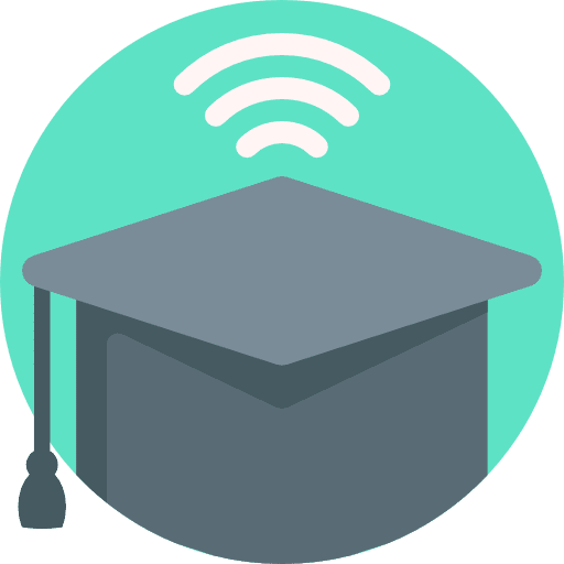 Online learning training graduate learning icon