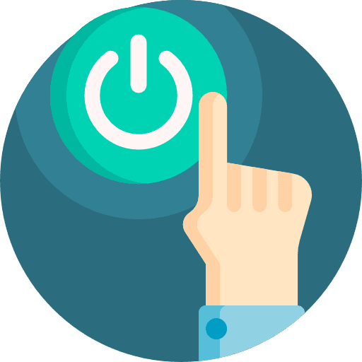 Power button circular international symbol icon