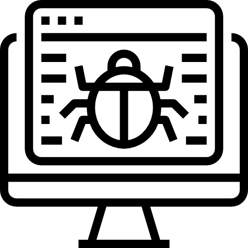 Bug virus coding programming icon