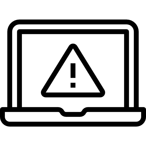 Warning sign warning security icon