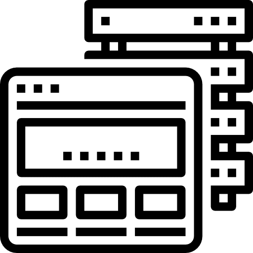 Web hosting hosting maintenance seo and web icon