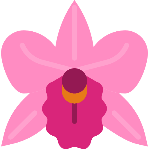 Orchid flower blossom botanical icon