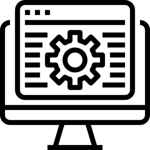 Programming gear development multimedia icon