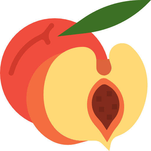 Peach food and restaurant diet fruit icon