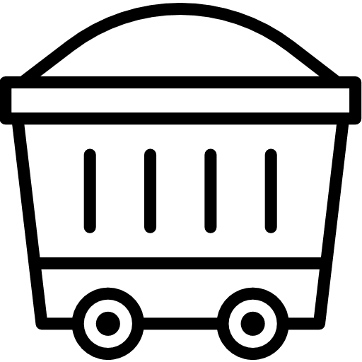 Cart mine cart industry icon