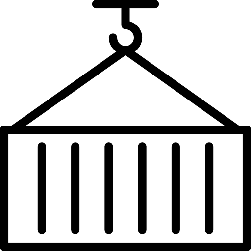 Container bottles construction hook icon