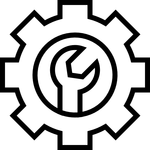 Engineer helmet wrench construction and tools icon