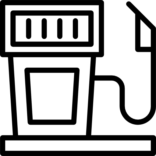 Fuel station power gas station architecture and city icon