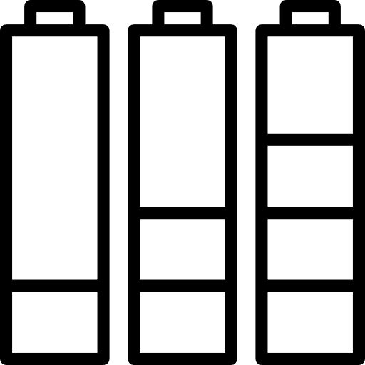 Battery battery status low technology icon