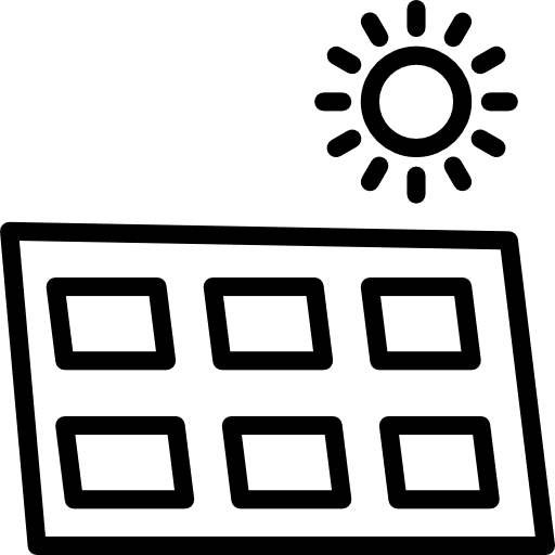 Solar panel technology solar panel power icon