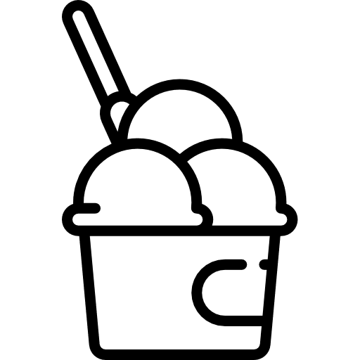 Ice cream summer food and restaurant sweet icon