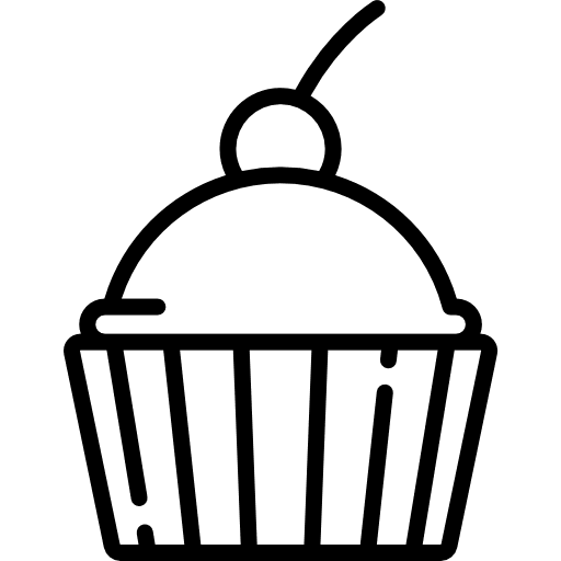 Cupcake food and restaurant sweet dessert icon