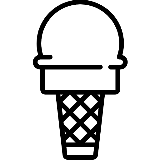 Ice cream dessert sweet food icon