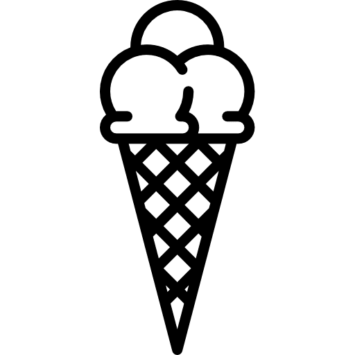 Ice cream food summer food and restaurant icon