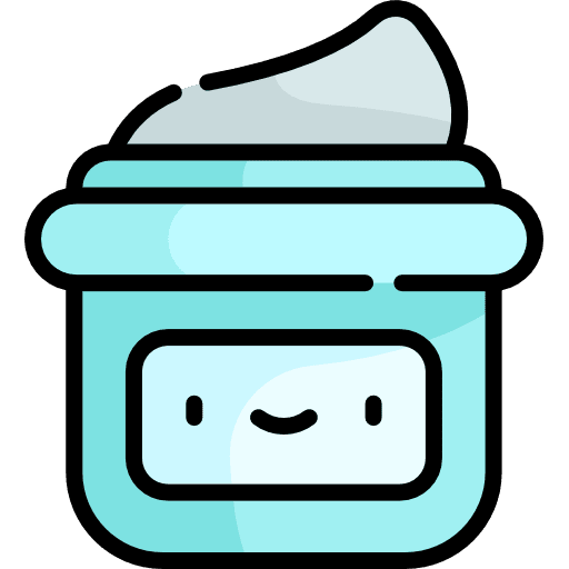 Cream woman grooming facial icon