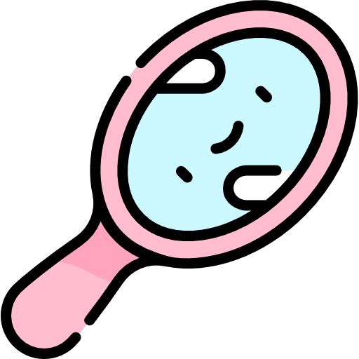 Mirror make up mirror lipstick icon