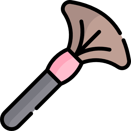 Brush feminine beauty grooming icon