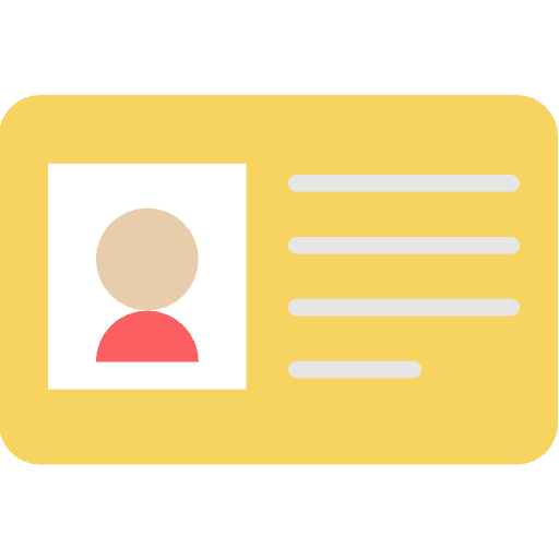 Card identity admission college icon