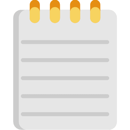 Notebook files and folders notepad writing icon