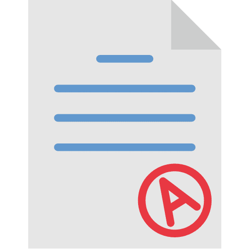 Exam grades grade test icon