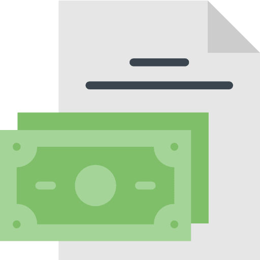 Money note file finance icon