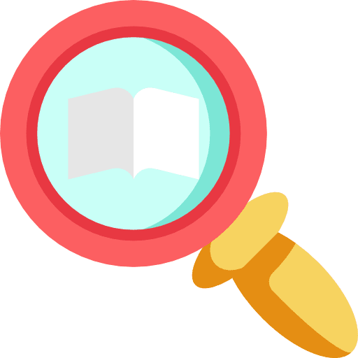 Search open book search magnifying glass icon