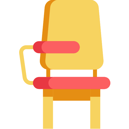 Desk seat furniture and household school icon