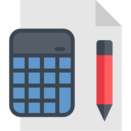 Maths education calculator economy icon