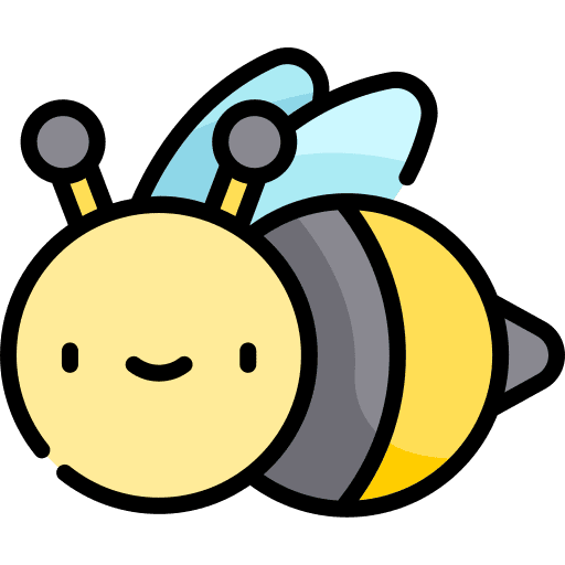 Bee wings insect animal kingdom icon