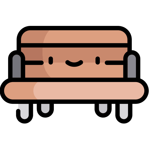 Bench buildings bench seat icon