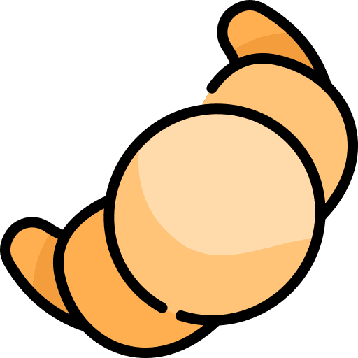 Croissant baked croissant breads icon