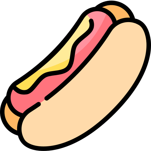 Hot dog hot dog food food and restaurant icon