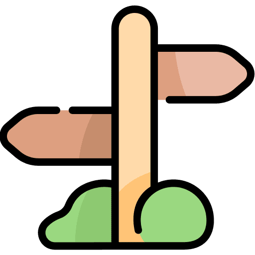 Road sign panels directions direction icon