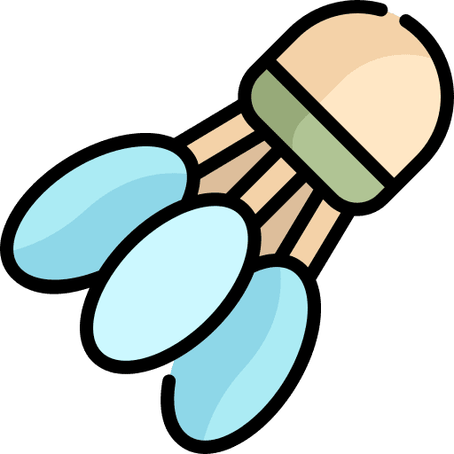 Shuttlecock sports and competition birdie badminton icon