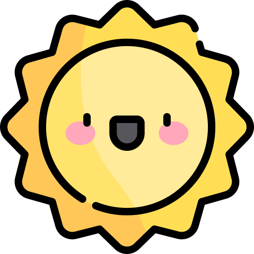 Sun warm sunny nature icon