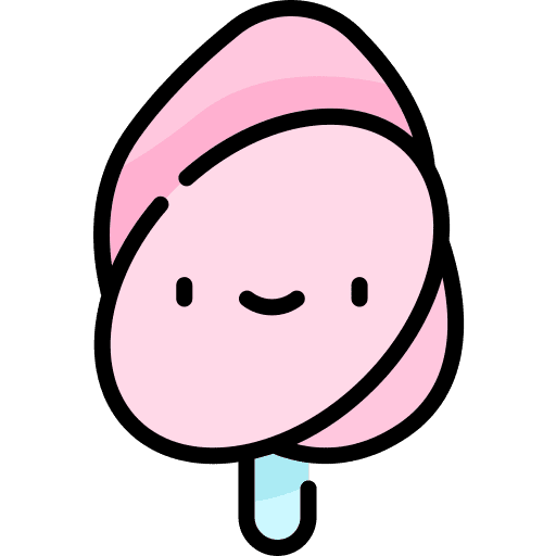 Cotton candy sweet kid and baby cotton candy icon