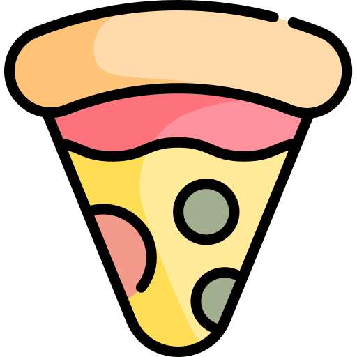 Pizza piece dough food and restaurant icon