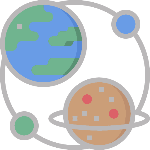 Astronomy globe geography planet icon