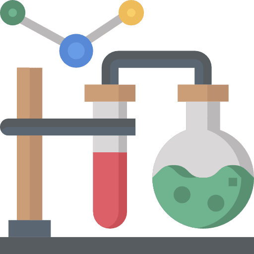 Flask education science test tube icon