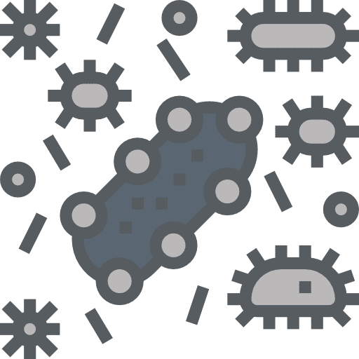 Bacteria healthcare and medical cell bacteria icon