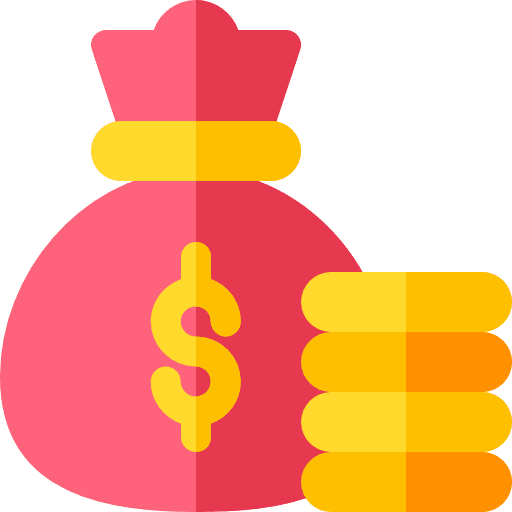 Money bag finances coin currency icon