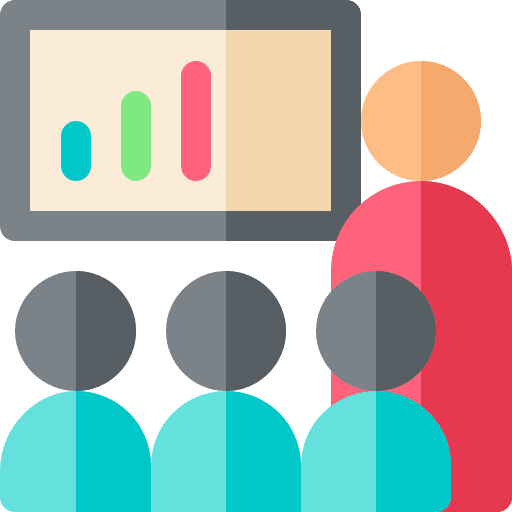 Presentation people business and finance lecture icon