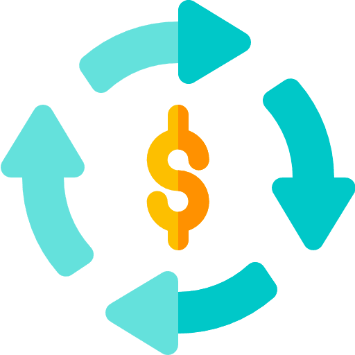 Process shopping business and finance capital icon