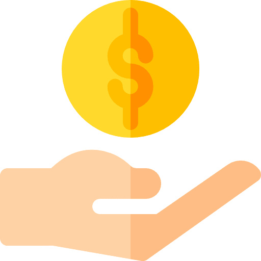 Revenue business hands and gestures business and finance icon