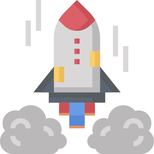 Rocket startup space ship business icon