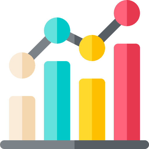 Stats statistics seo and web business icon