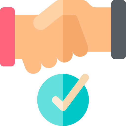 Agreement settlement handshake business and finance icon